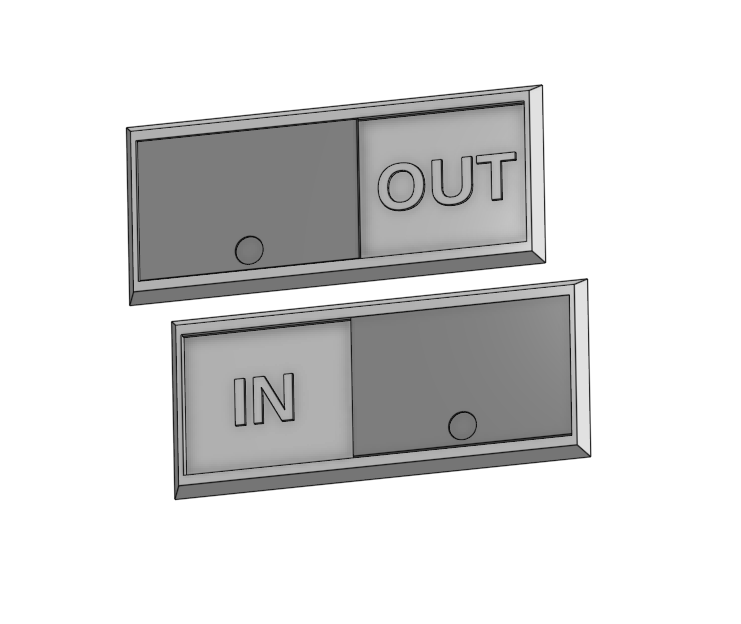 Slider Sign - On/Off, In/Out, Yes/No