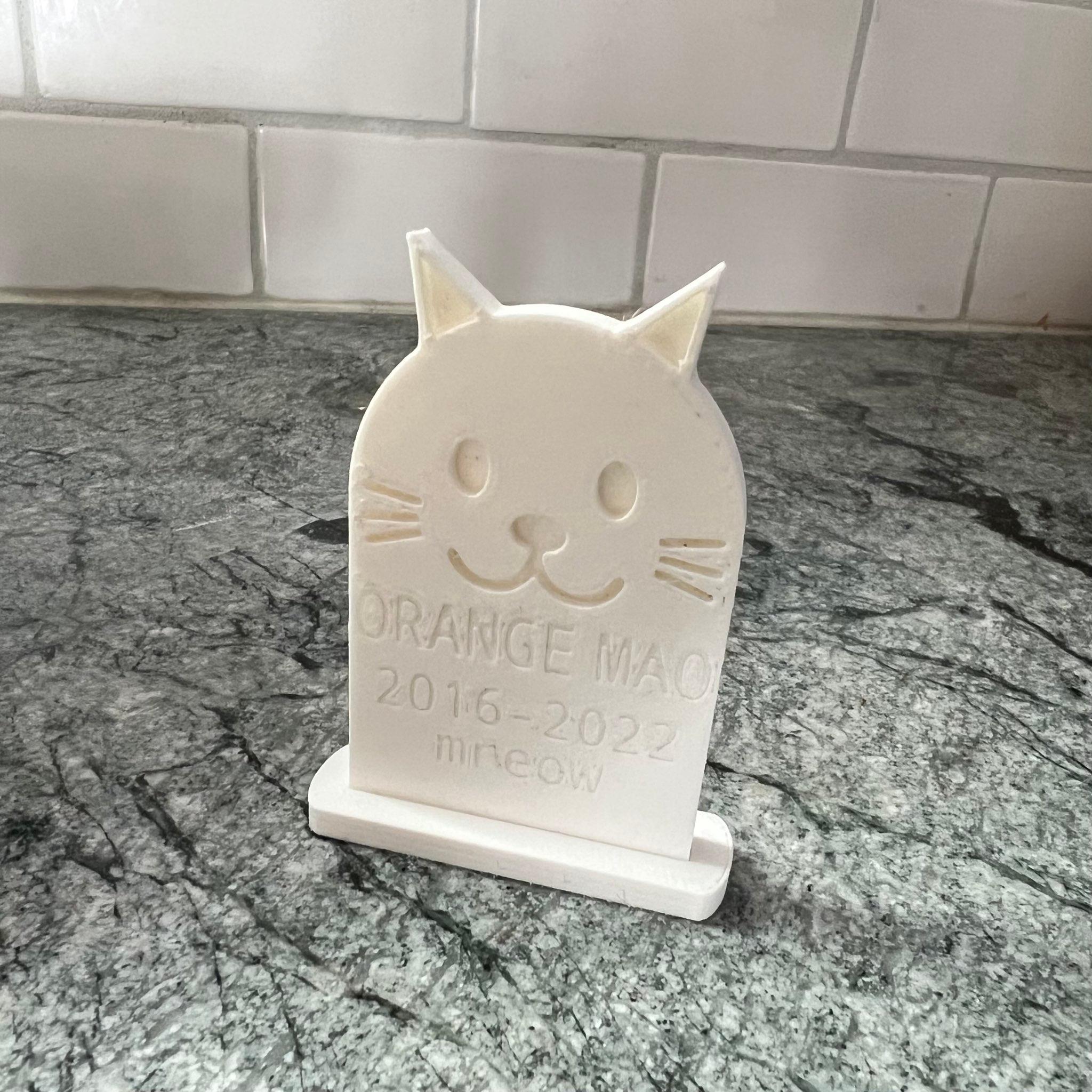 Cat gravestone
