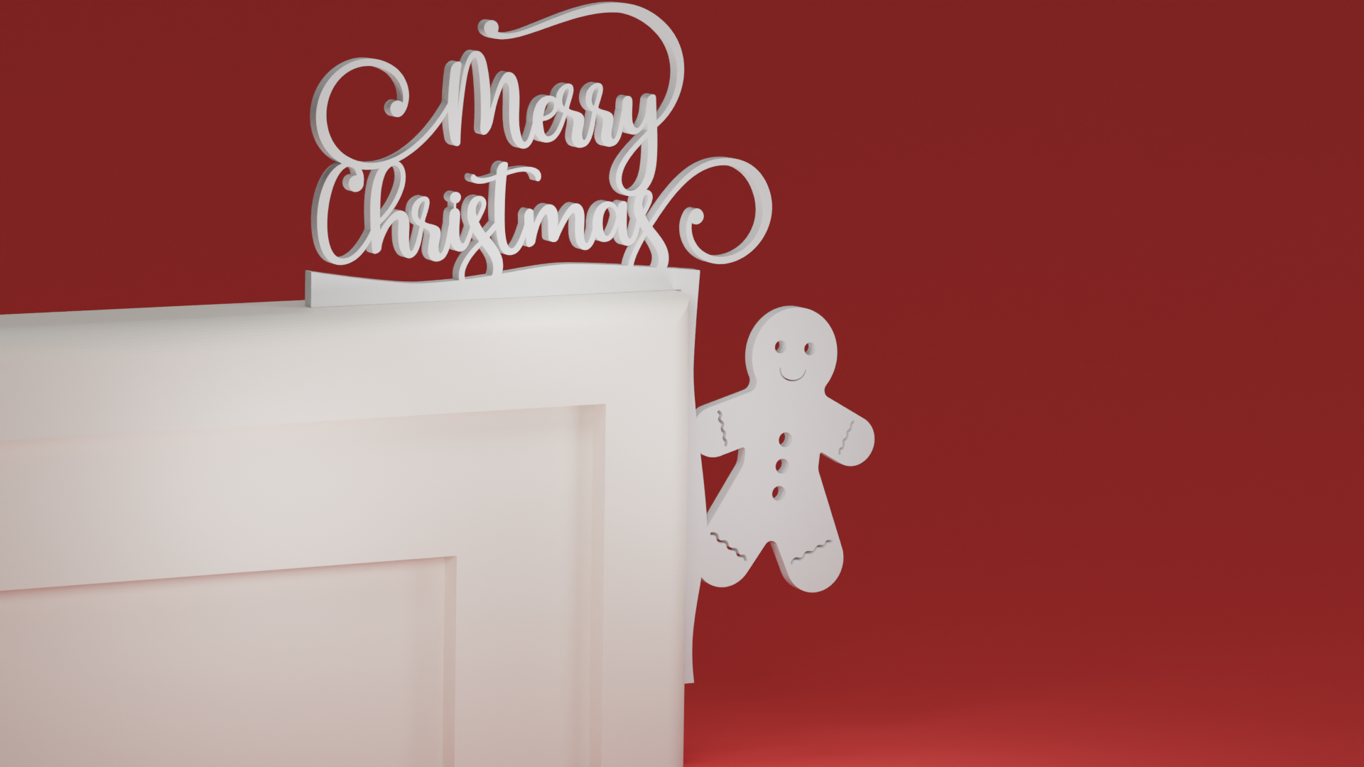 Christmas Door Trim Corner 12 - Gingerman (Christmas ornament)