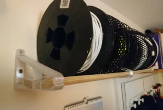 IKEA slatted frame to spool rack