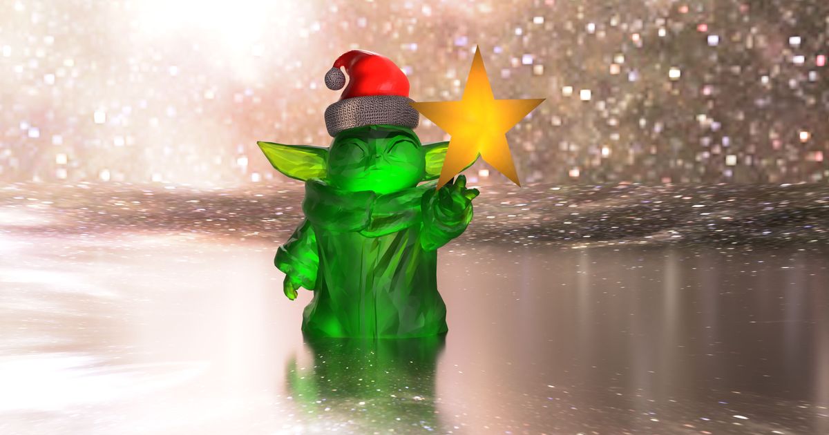 Baby Yoda 'Grogu' Christmas Tree Topper Ornament by 3D.Labs Download
