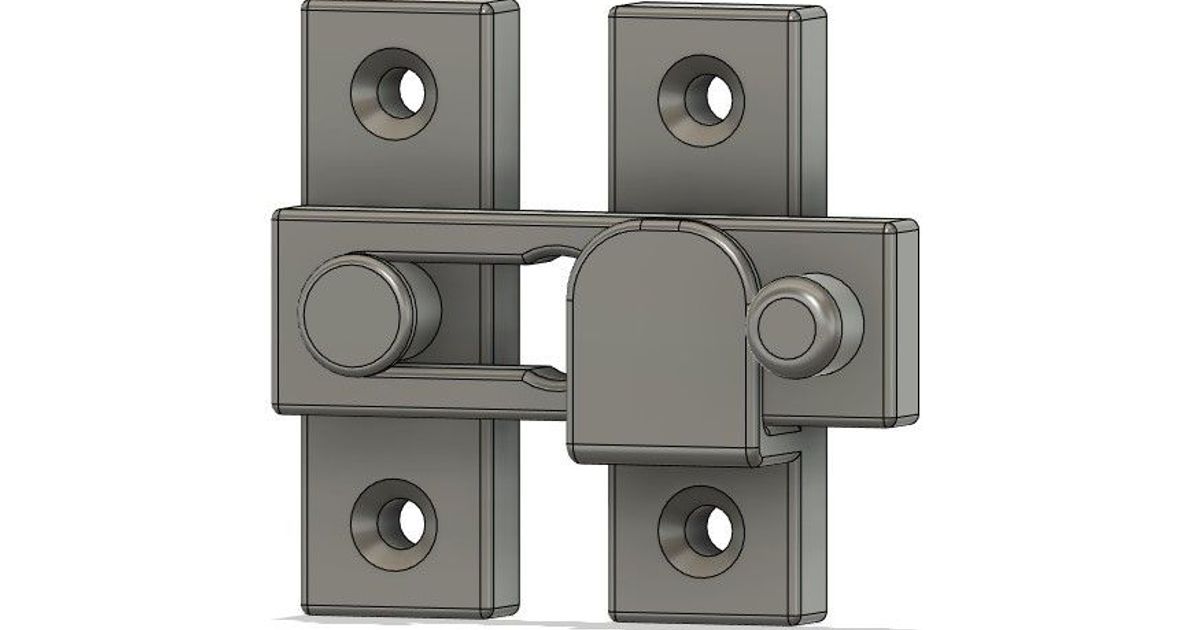Sliding Door Latch (Customizable) by Aiirik | Download free STL model ...