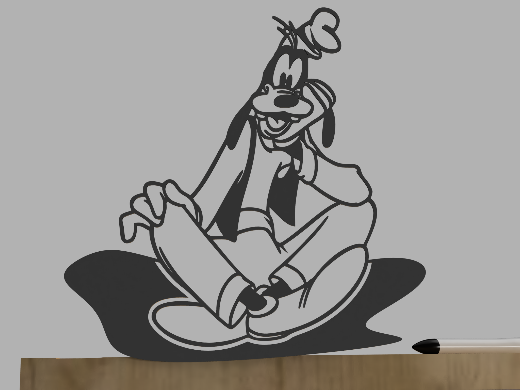 2D artwork of Goofy