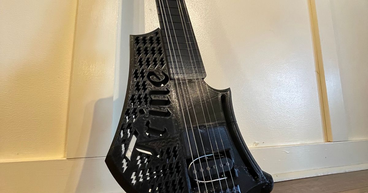 WIP 3D printable Electric Guitar by rob911sc Download free STL model WIP 3D printable Electric Guitar by rob911sc Download free STL model