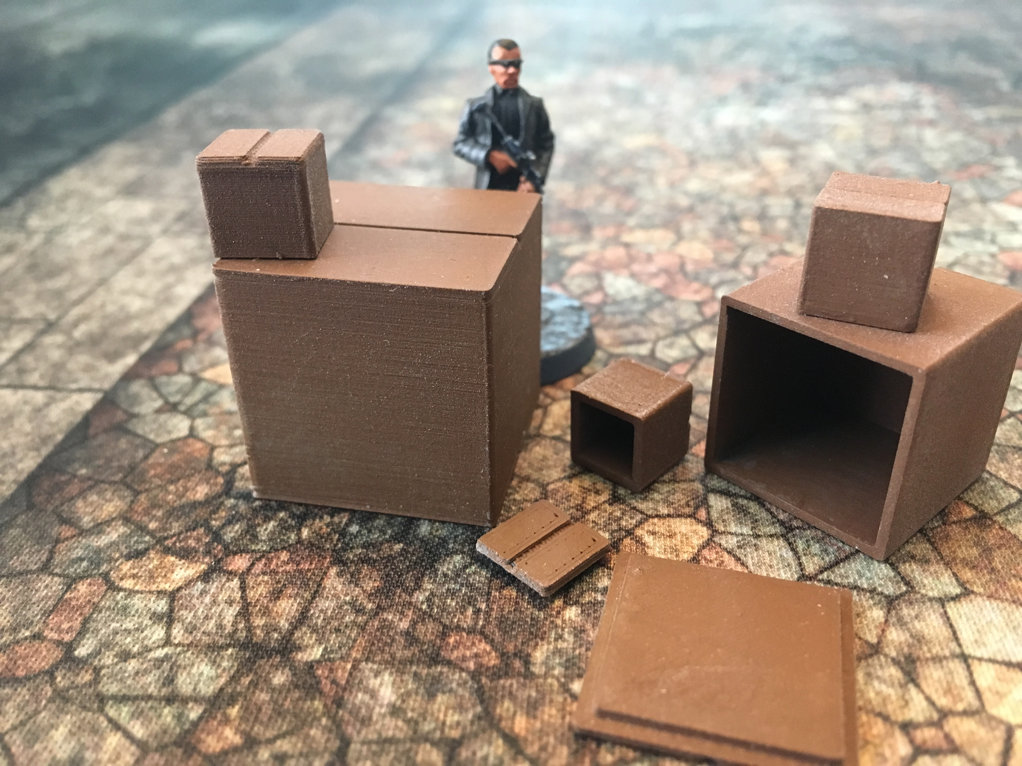 Cardboard Box Scatter Terrain for 28-40mm Wargaming