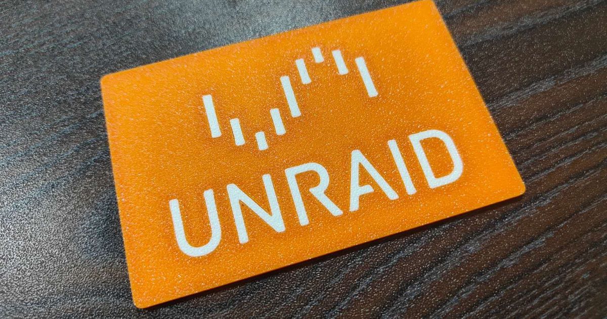 Unraid Logo Plate Mutil Color Printer Edition By Linlunson Download