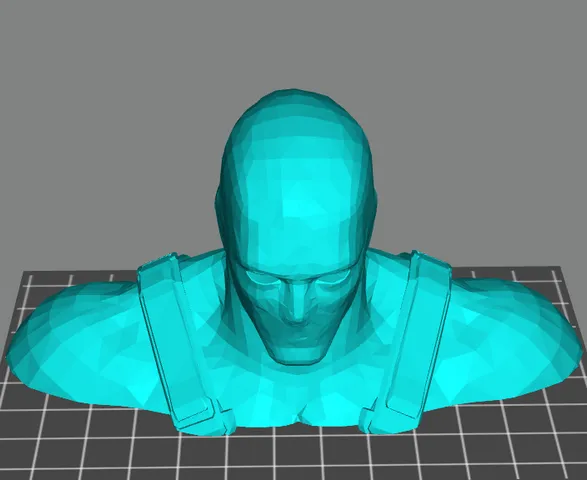 Deadpool Bust Model High Poly