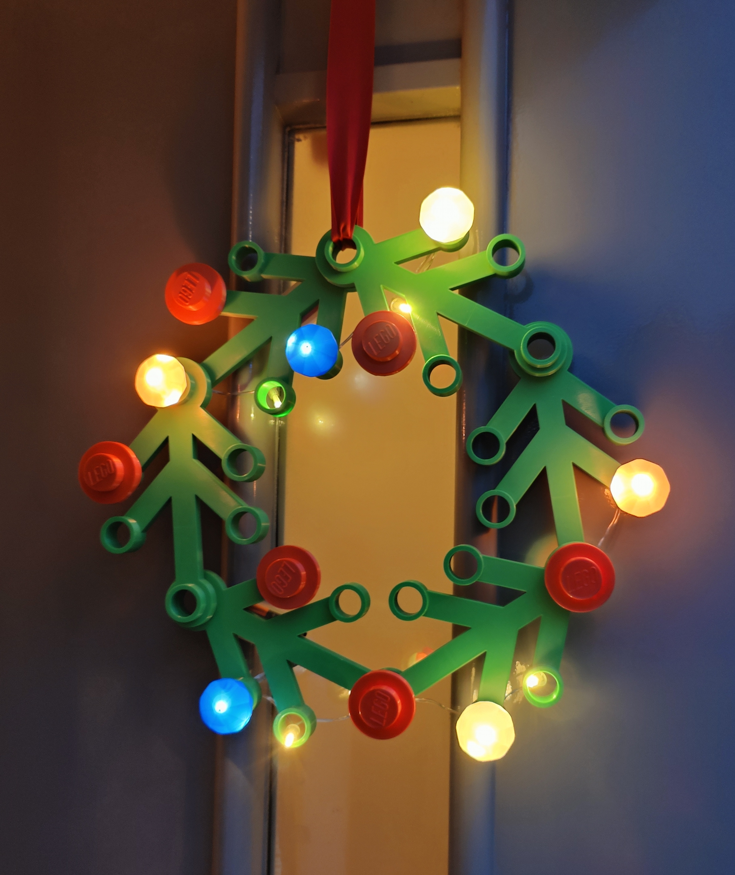 Lego wreath online ornament