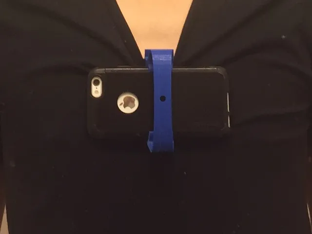 Body Camera Phone Mount (attaches to shirt, lanyard or backpack)