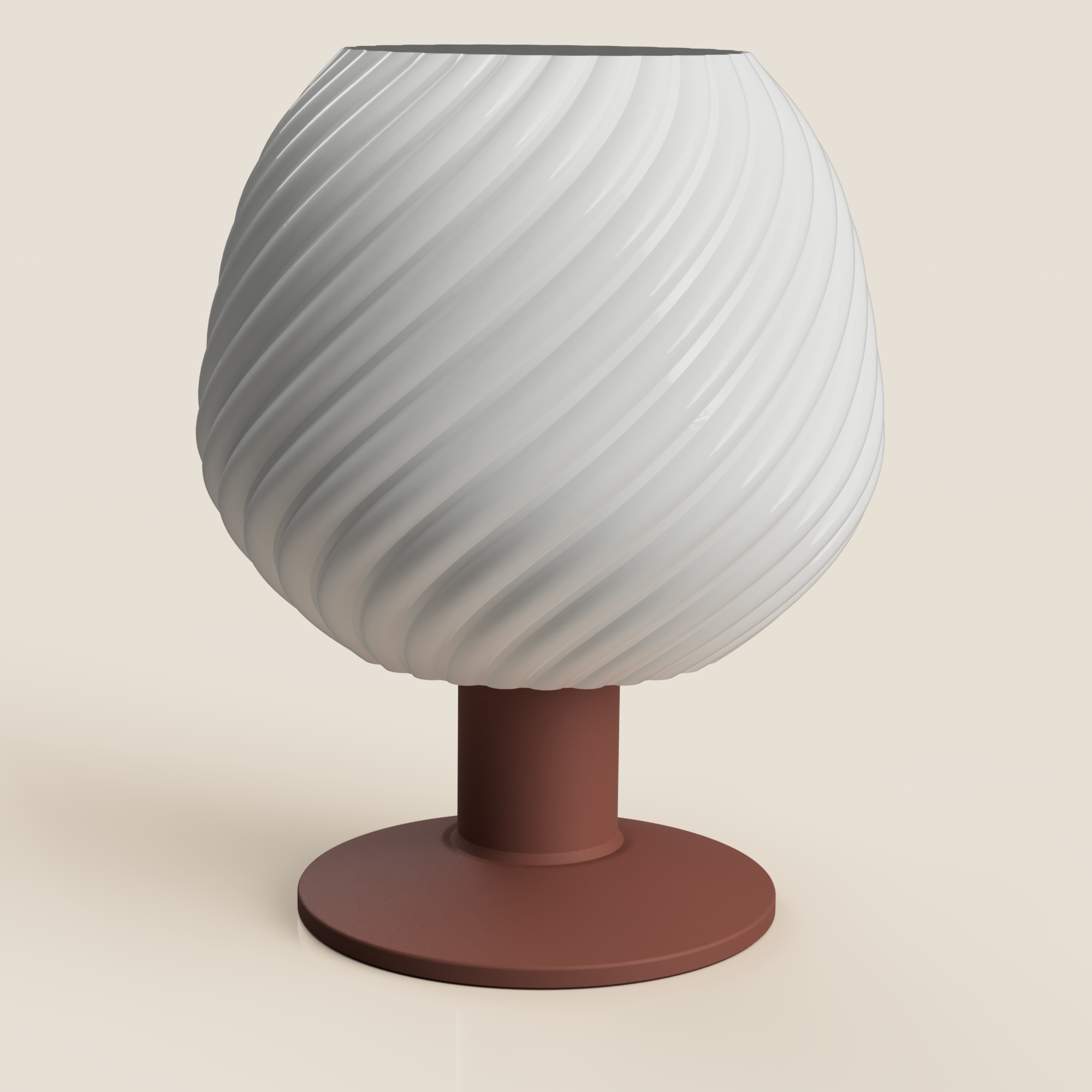 Twisted Ribbed Globe Lamp — miniatura 12