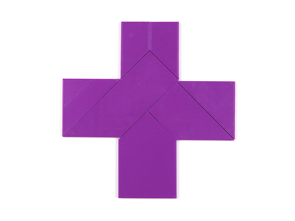 The Cross Puzzle with Slider Box