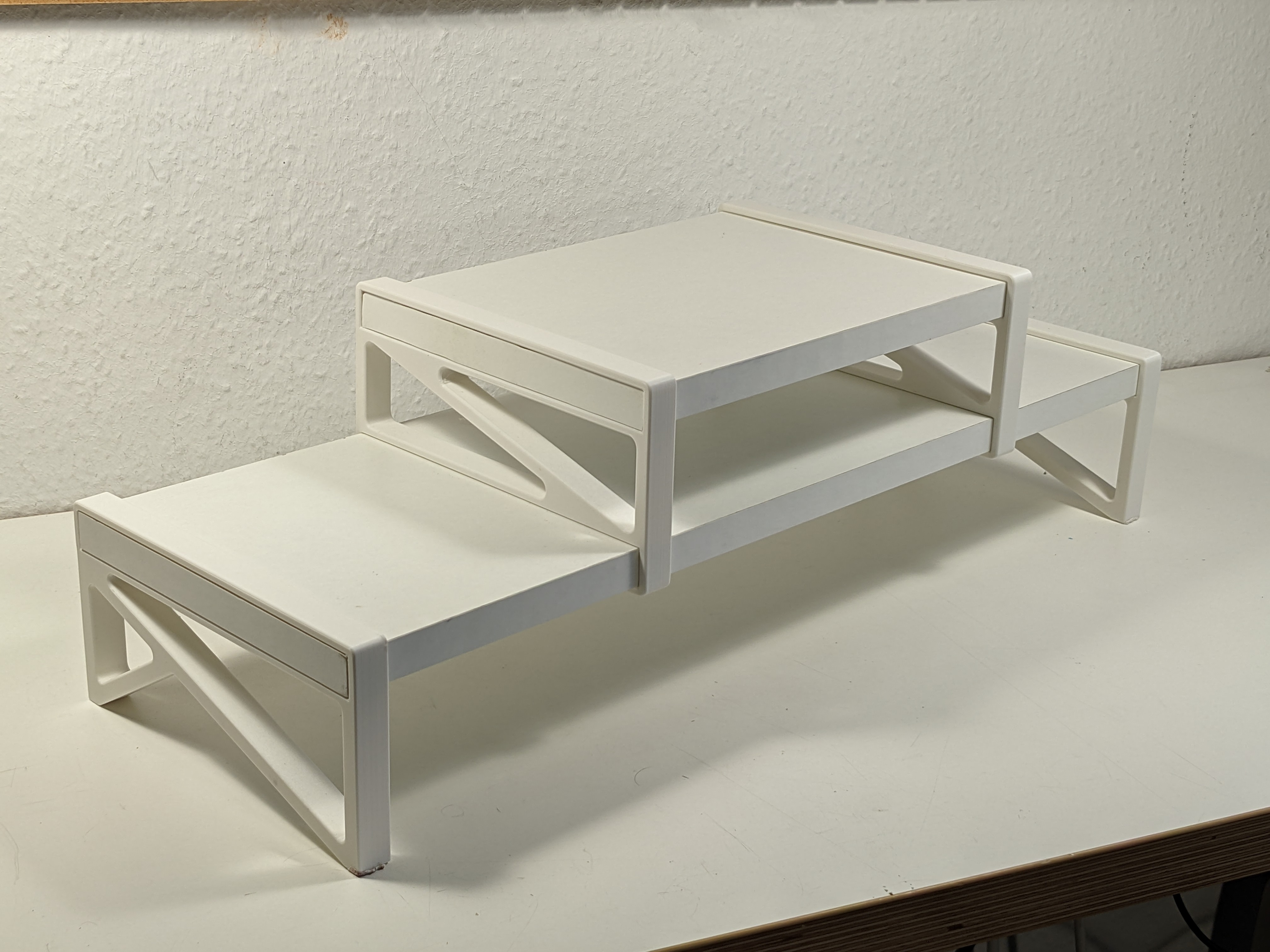 Two-level monitor shelf stand