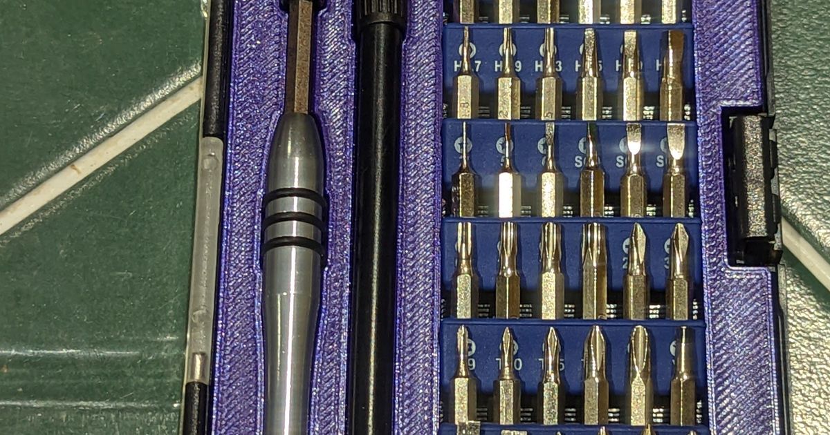 iFixit 54 Bit Driver Kit replacement tray by MelSK Download free STL