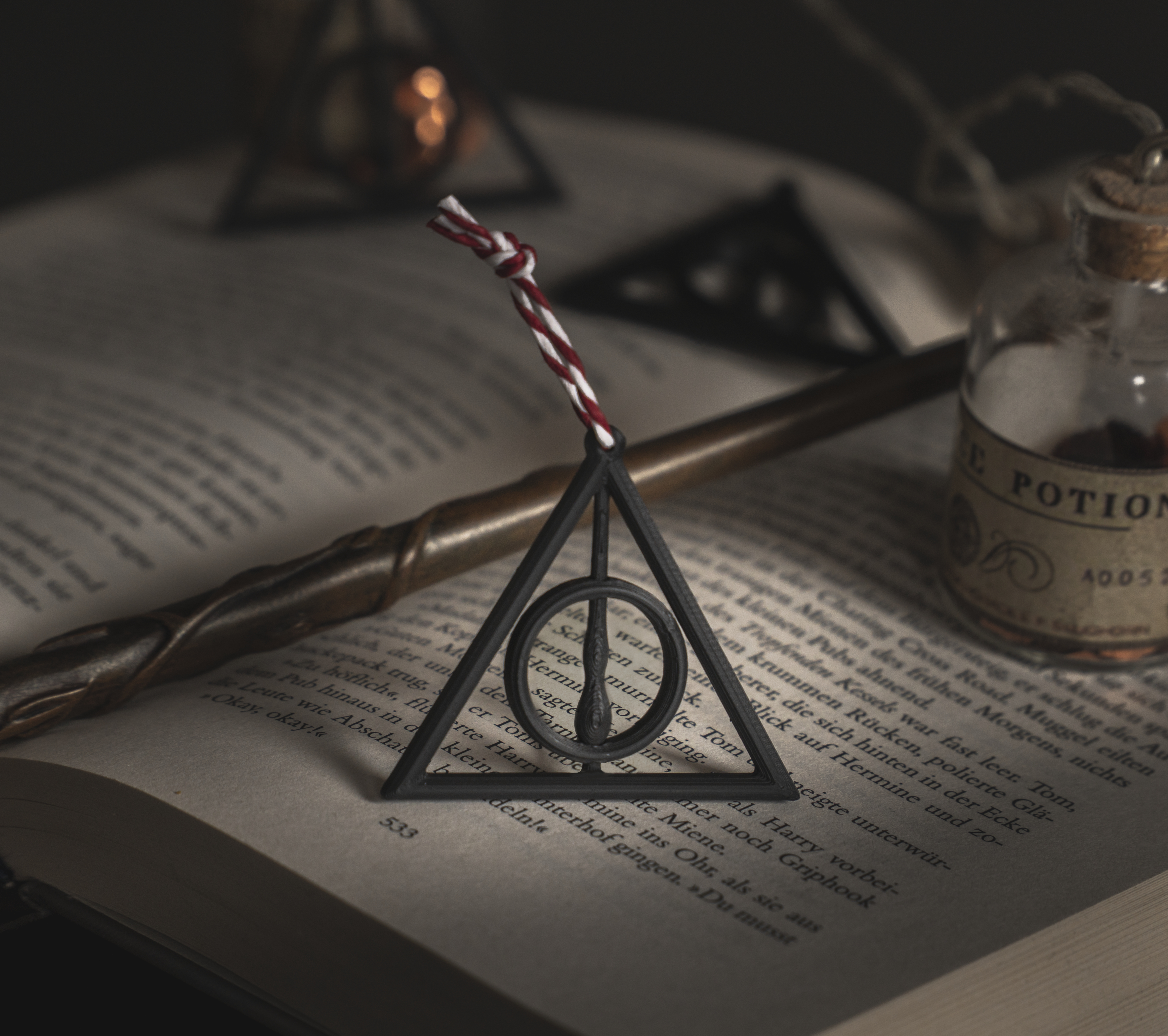 Deathly Hallows Rotating Pendant