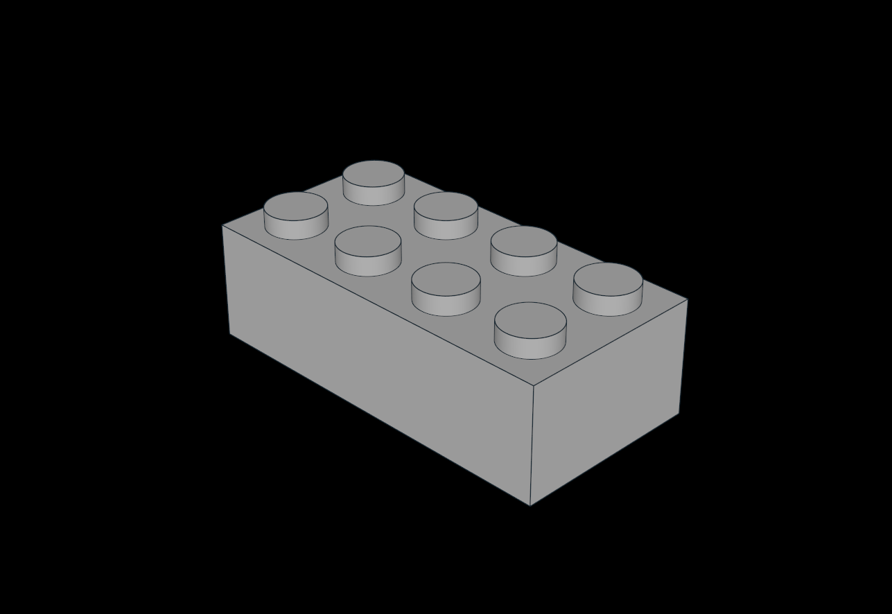 Lego Compatible (3001.dat) Brick 2 x 4