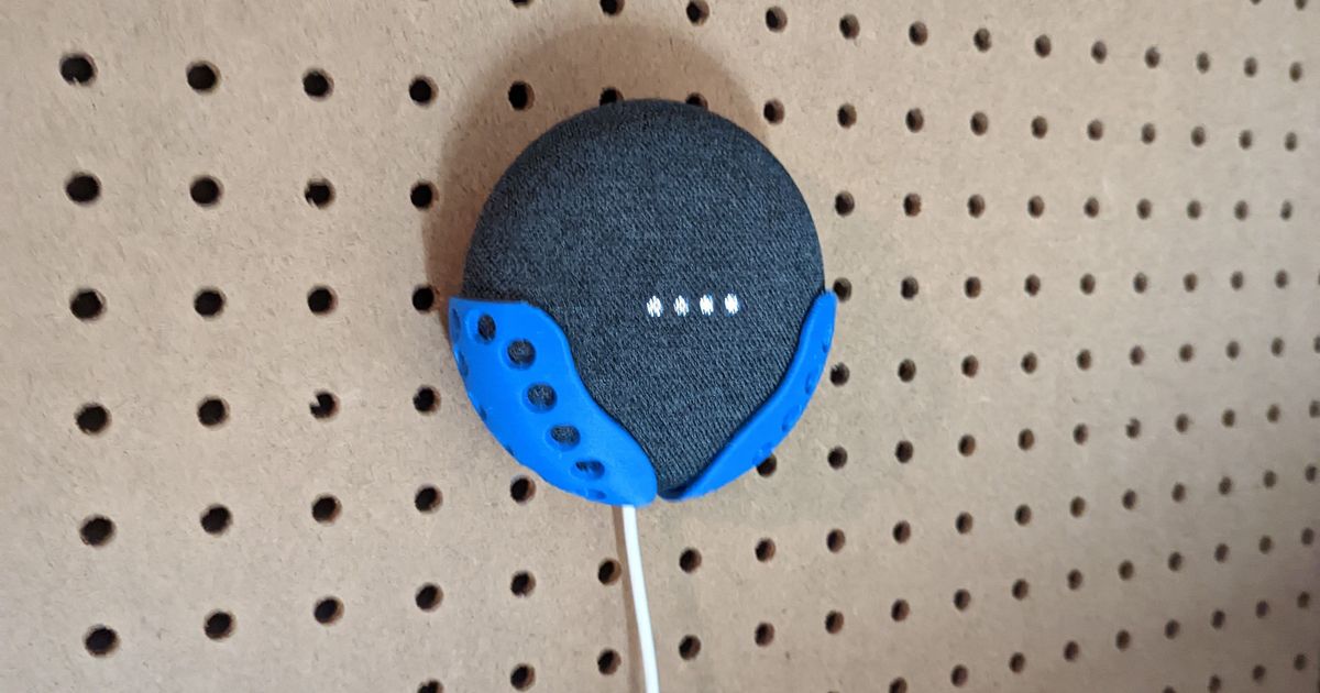 Google Home Mini Pegboard Mount by n0pe Download free STL model
