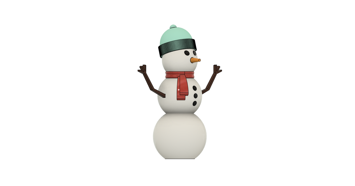 Decorative Snowman w/ Beanie by MLampe | Download free STL model 