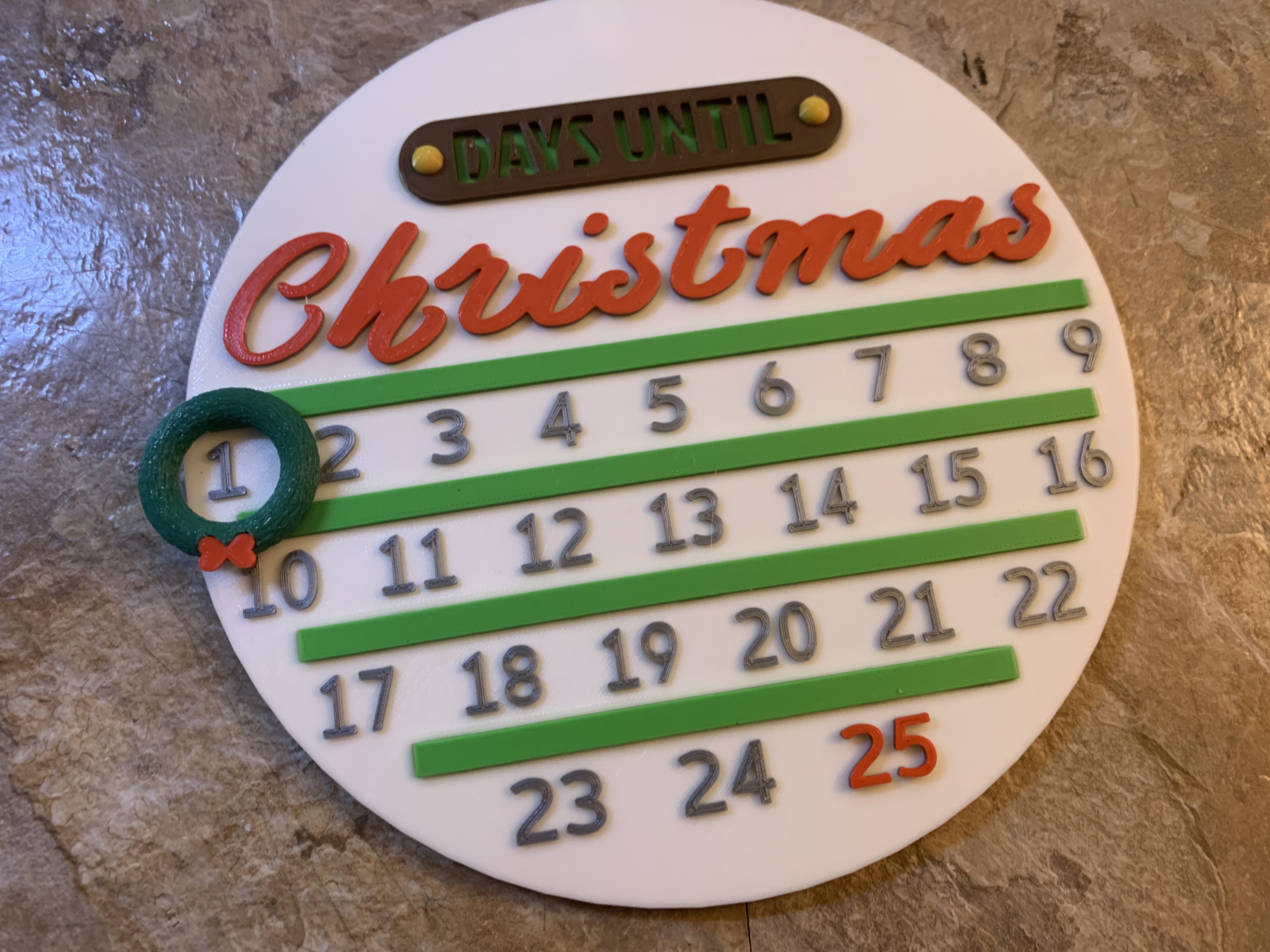 Days Until Christmas Advent Calendar