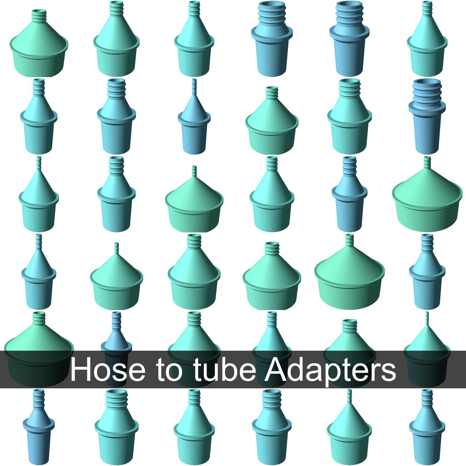 Vacuum hose to tubing adapters for all common sizes by Max Download