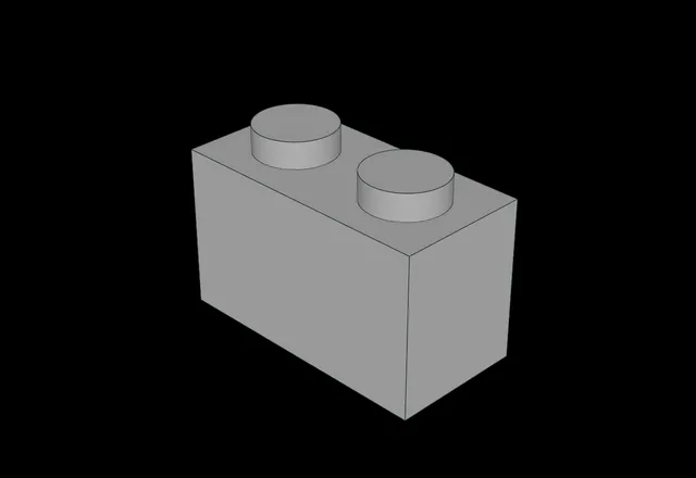 Lego Compatible (3004.dat) Brick 1 x 2