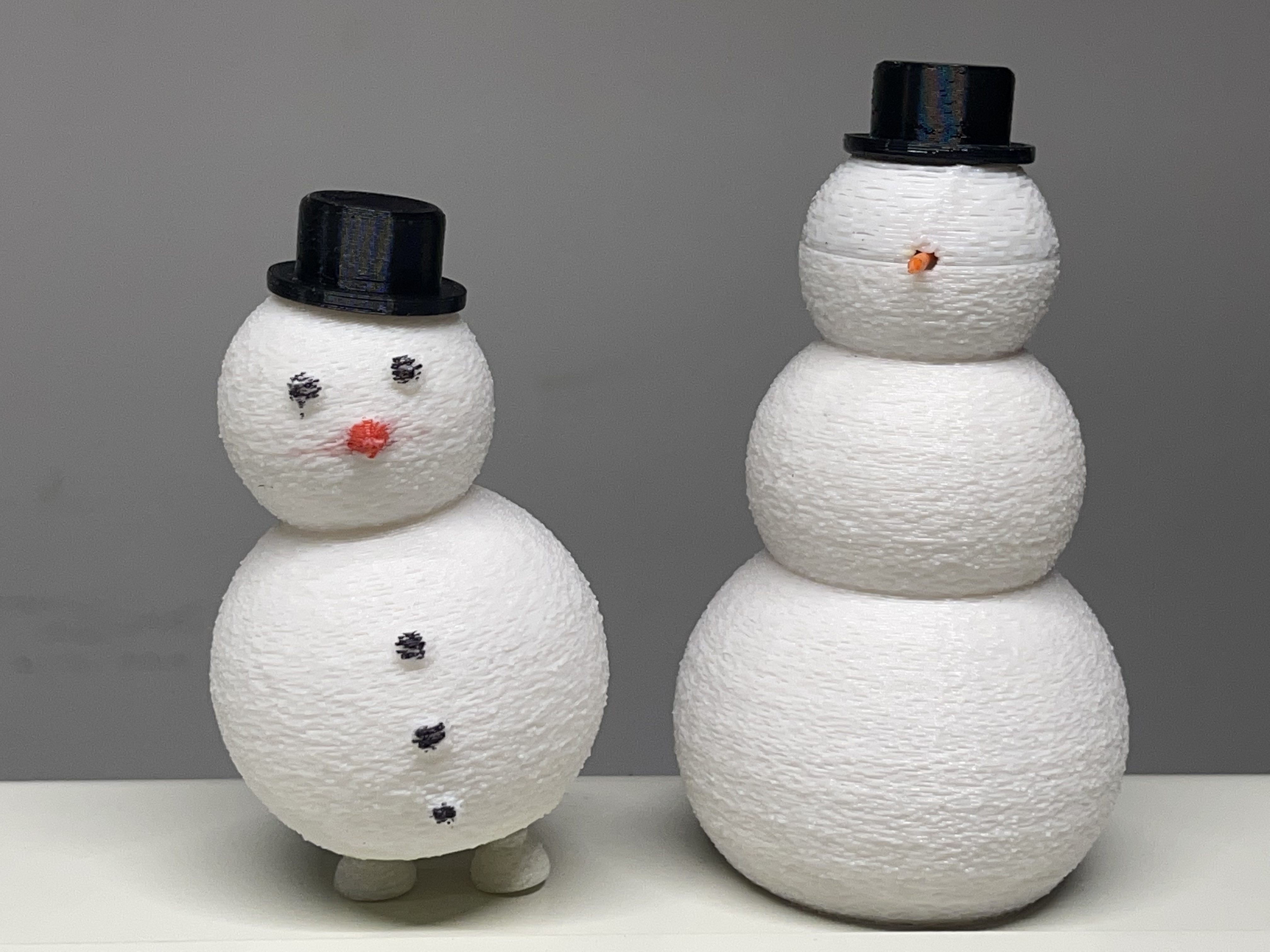 Snowman with print in place feet 3D model thumbnail