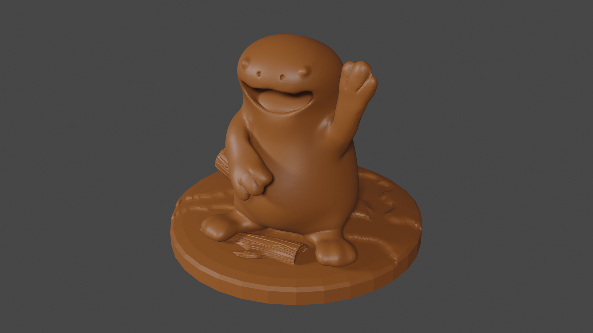 Pokemon inspired, Quagsire, Tabletop DnD miniature