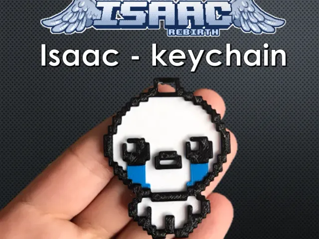 Isaac keychain - Character from The binding of Isaac