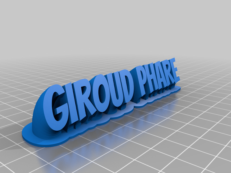 giroud phare Sweeping  name plate 