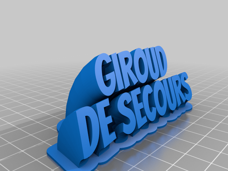 giroud 2 Sweeping 2-line name plate 
