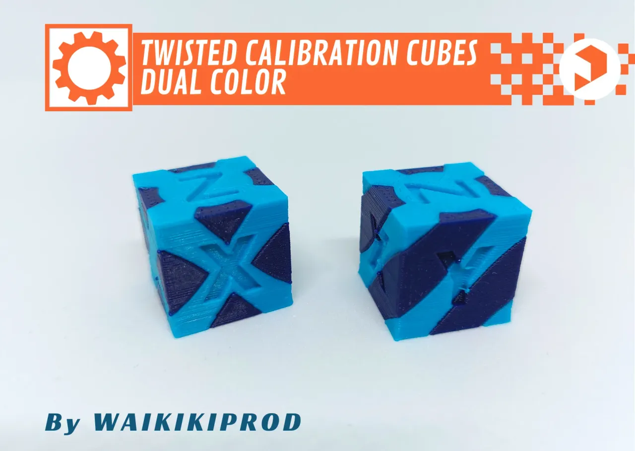 Twisted Dual Color XYZ Calibration Cube by Waikikiprod | Download
