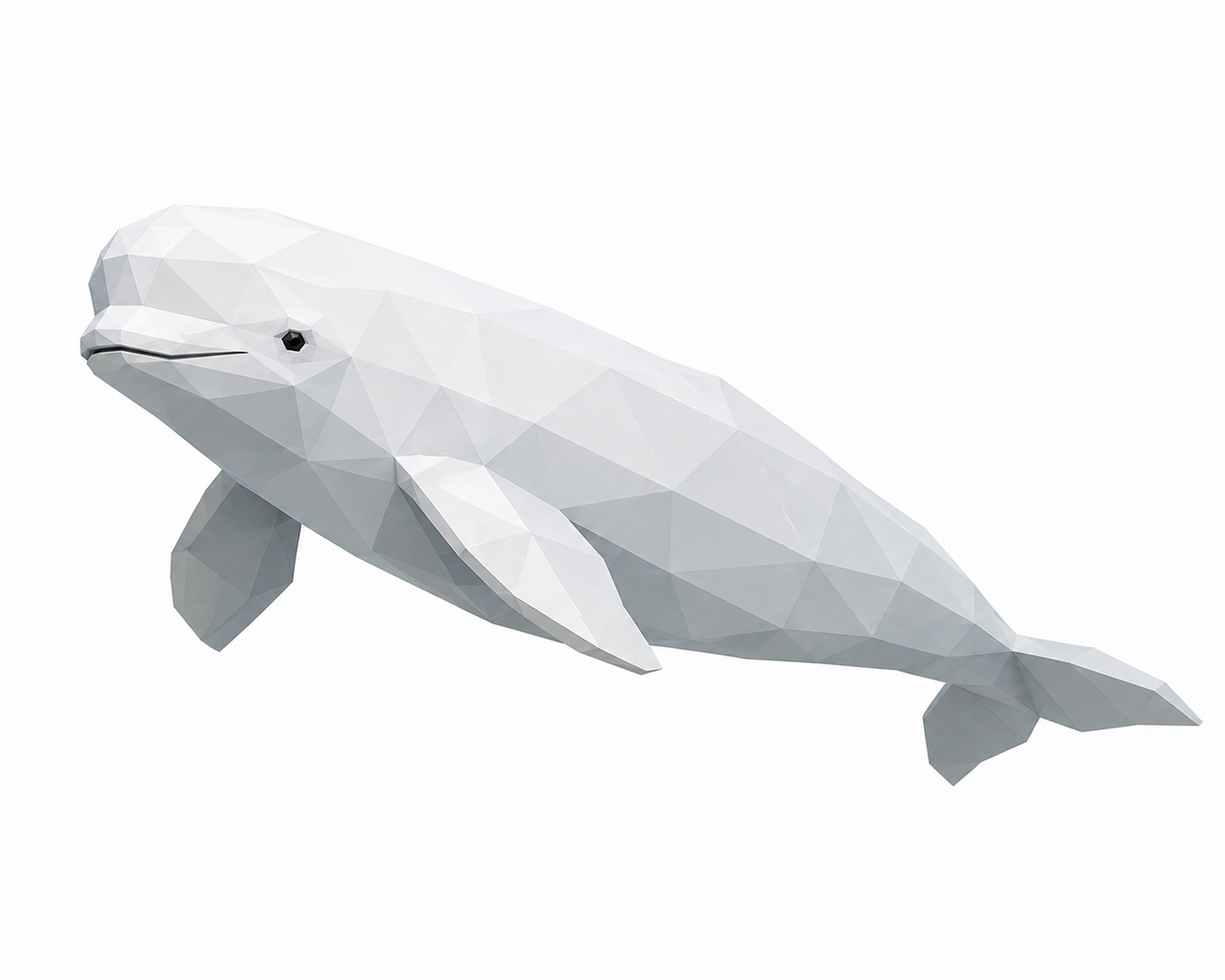 Low Poly Beluga Whale