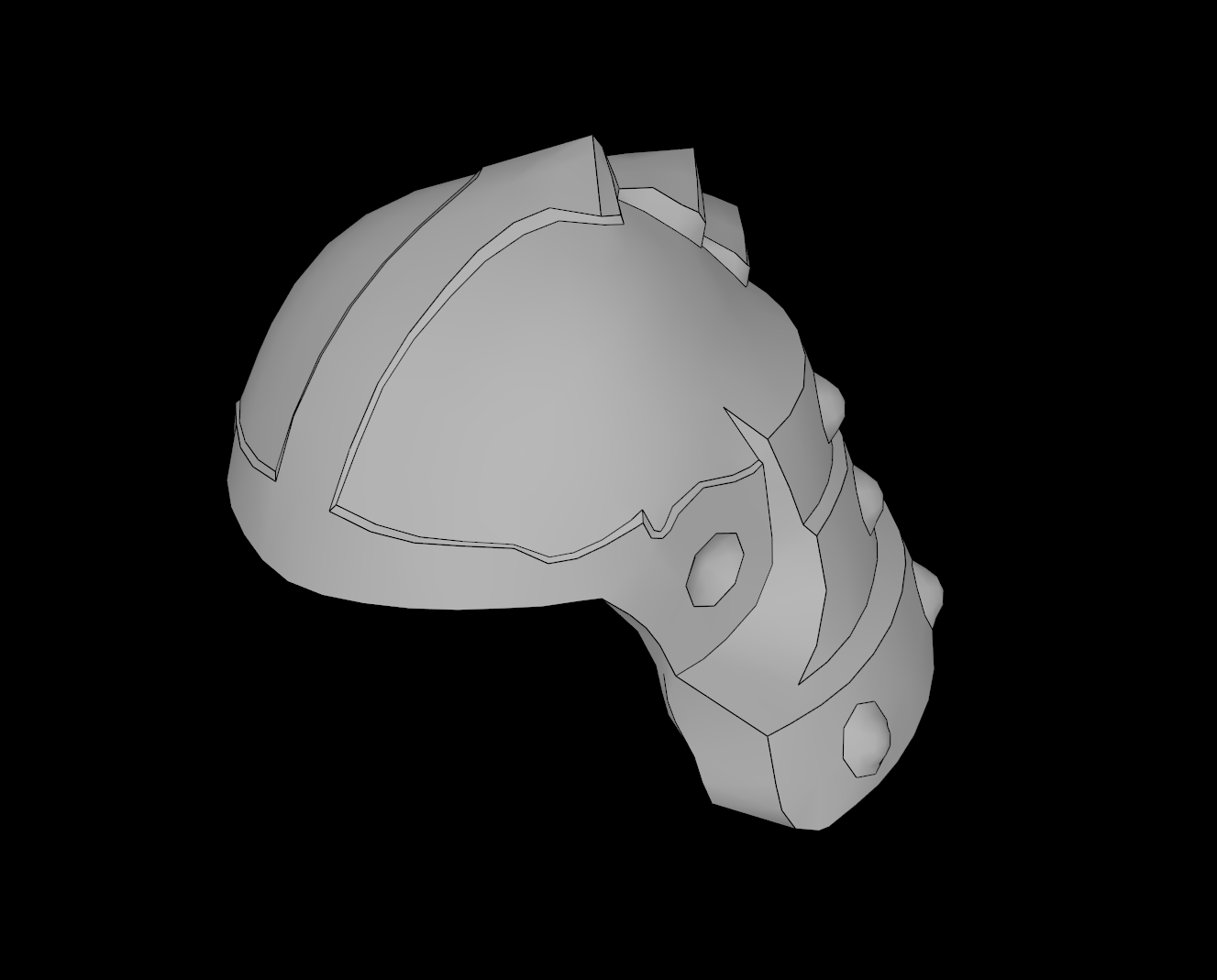 Lego Compatible (86185.dat) Minifig Headgear Helmet Ninja / Samurai without Clip