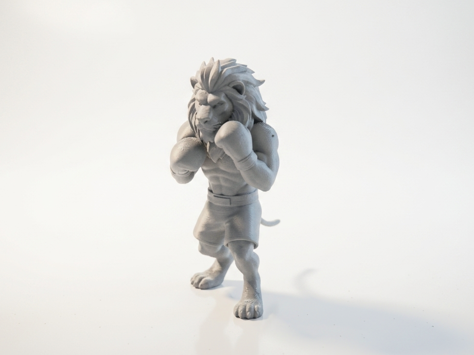 Lion Boxer Figurine Animal 3D Printable