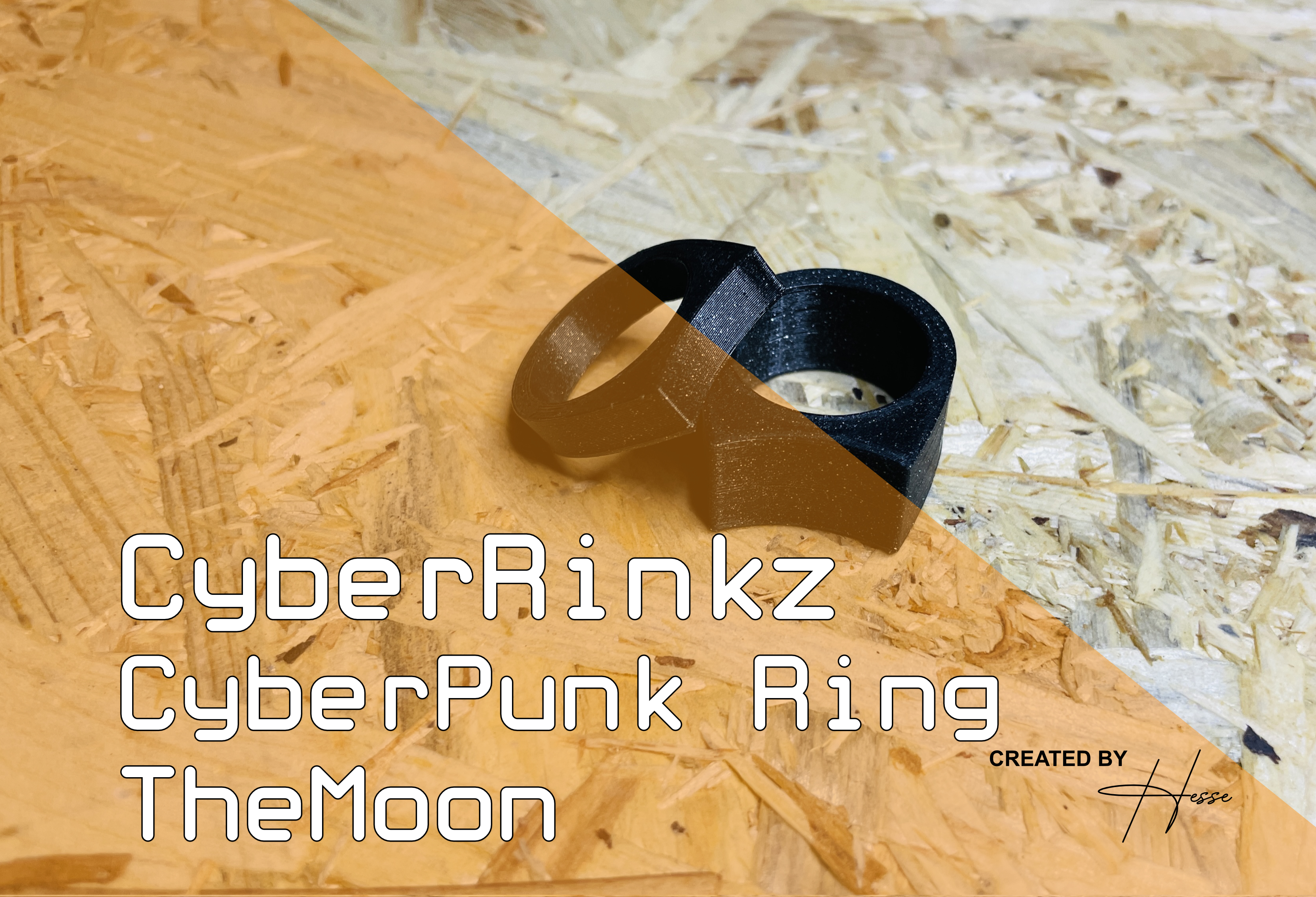CyberPunk Ring - The Moon