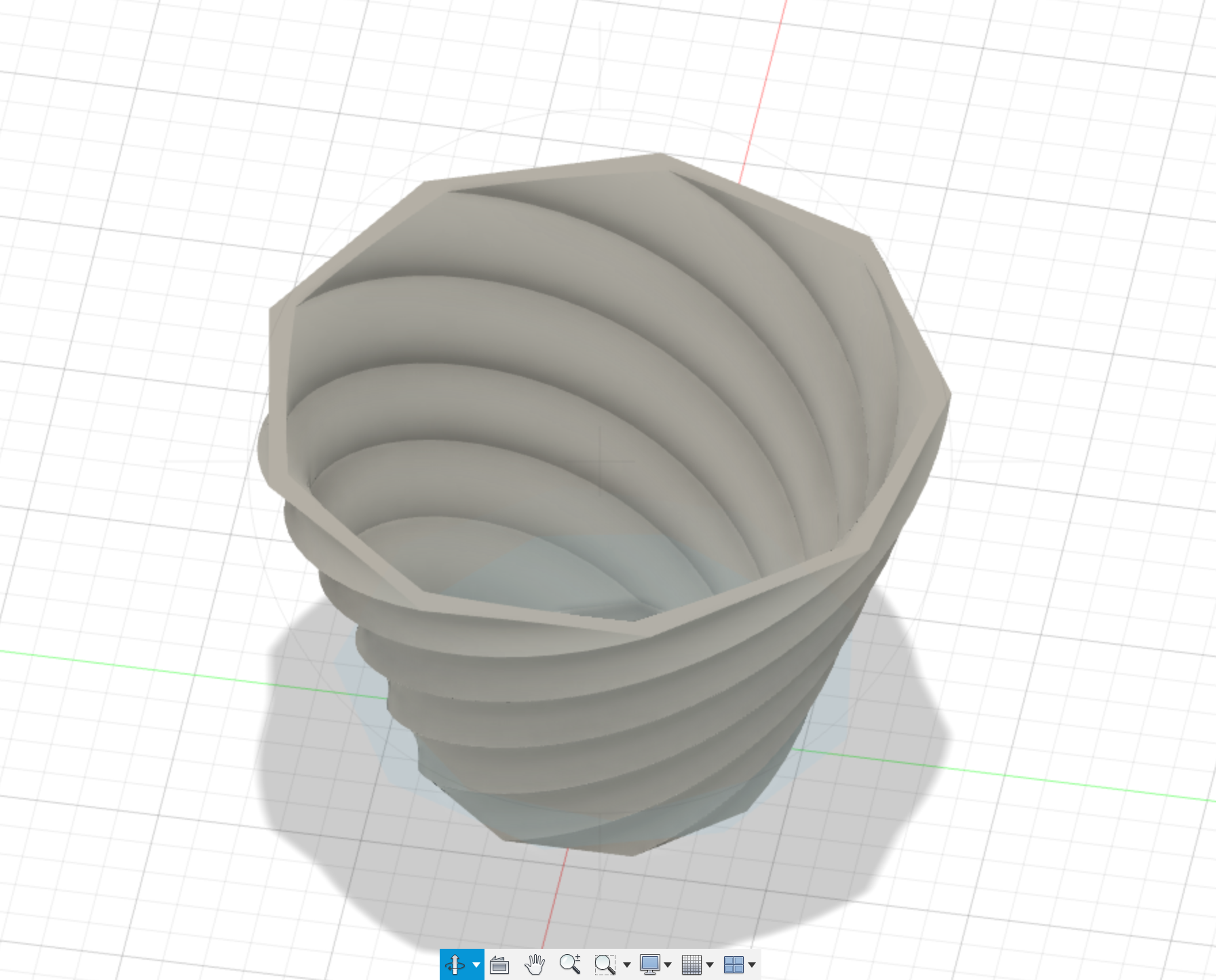 Sturdy Twisted Planter (Remix) 3D model thumbnail