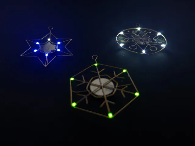 Christmas LED Circuit Ornaments Templates