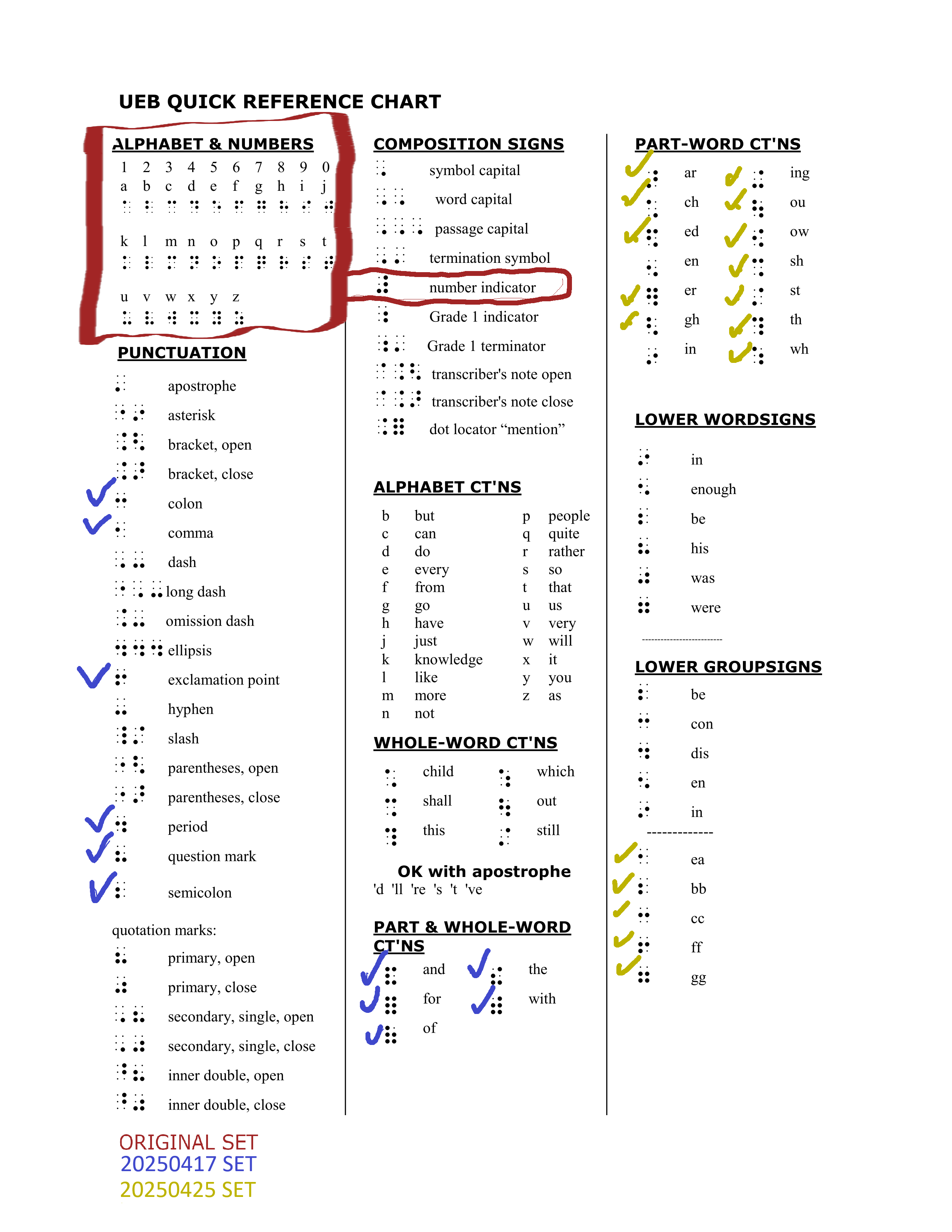 Grade 2 Braile Flashcards