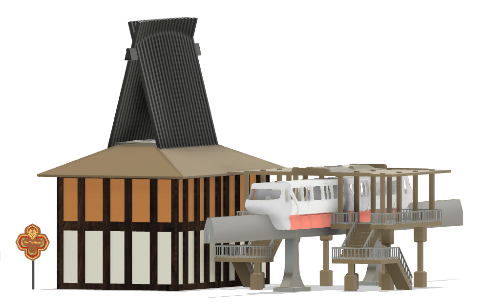 Disney Playset Polynesian Monorail Model