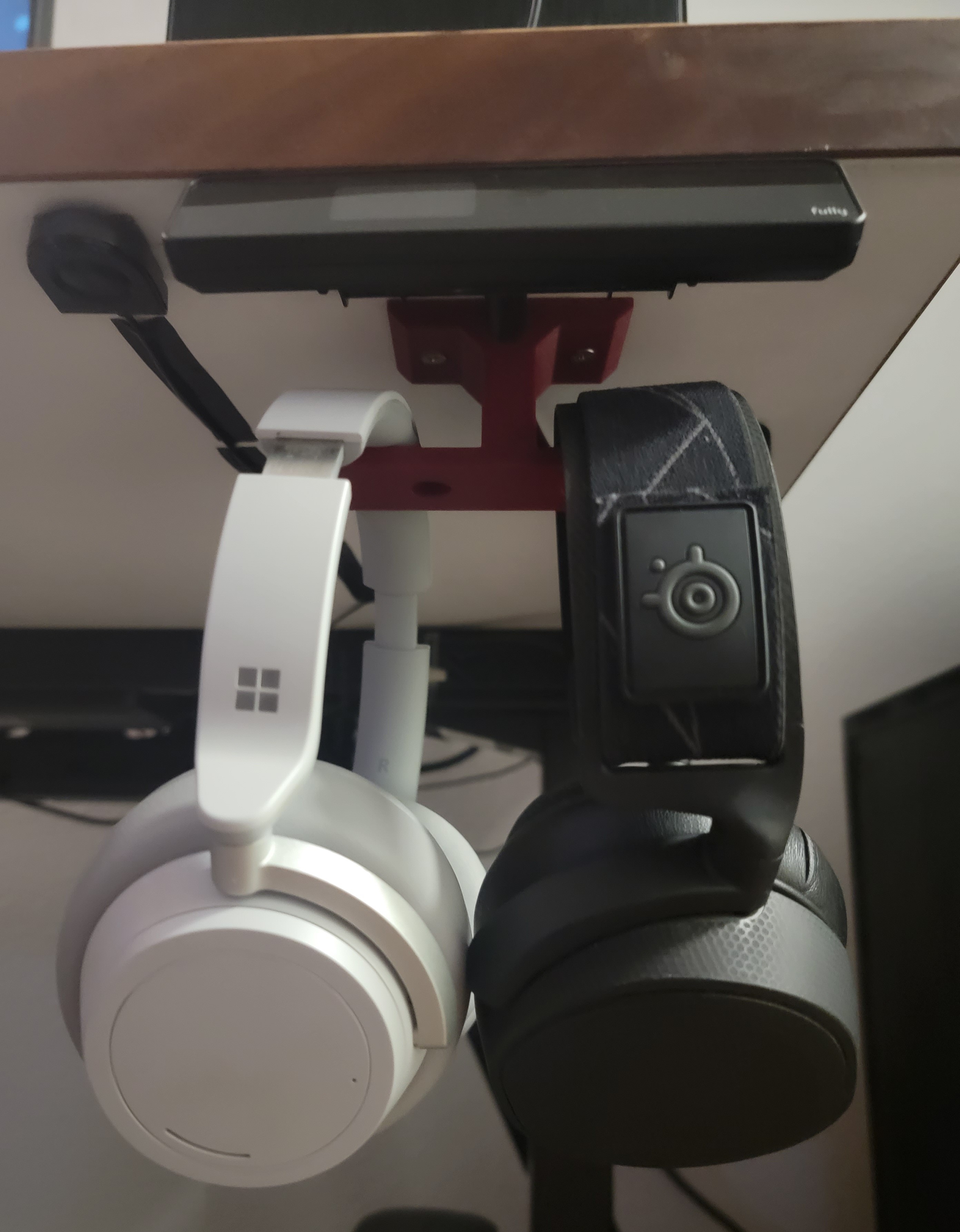 Under Desk Headphone Hanger by moshmast Download free STL model