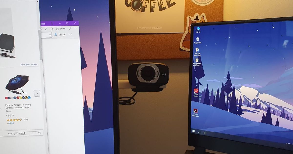 Hideable webcam mount behind monitor by Angus L Download free STL