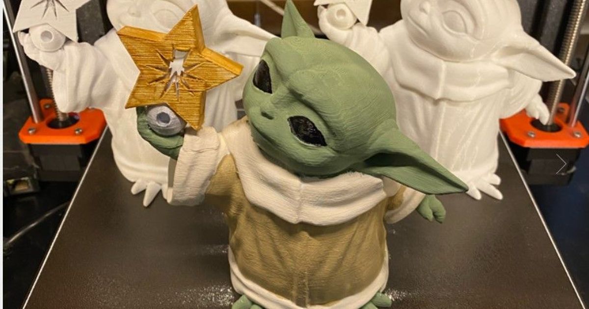 Baby Yoda (Grogu) WIth Star Tree Topper by Peter Farell