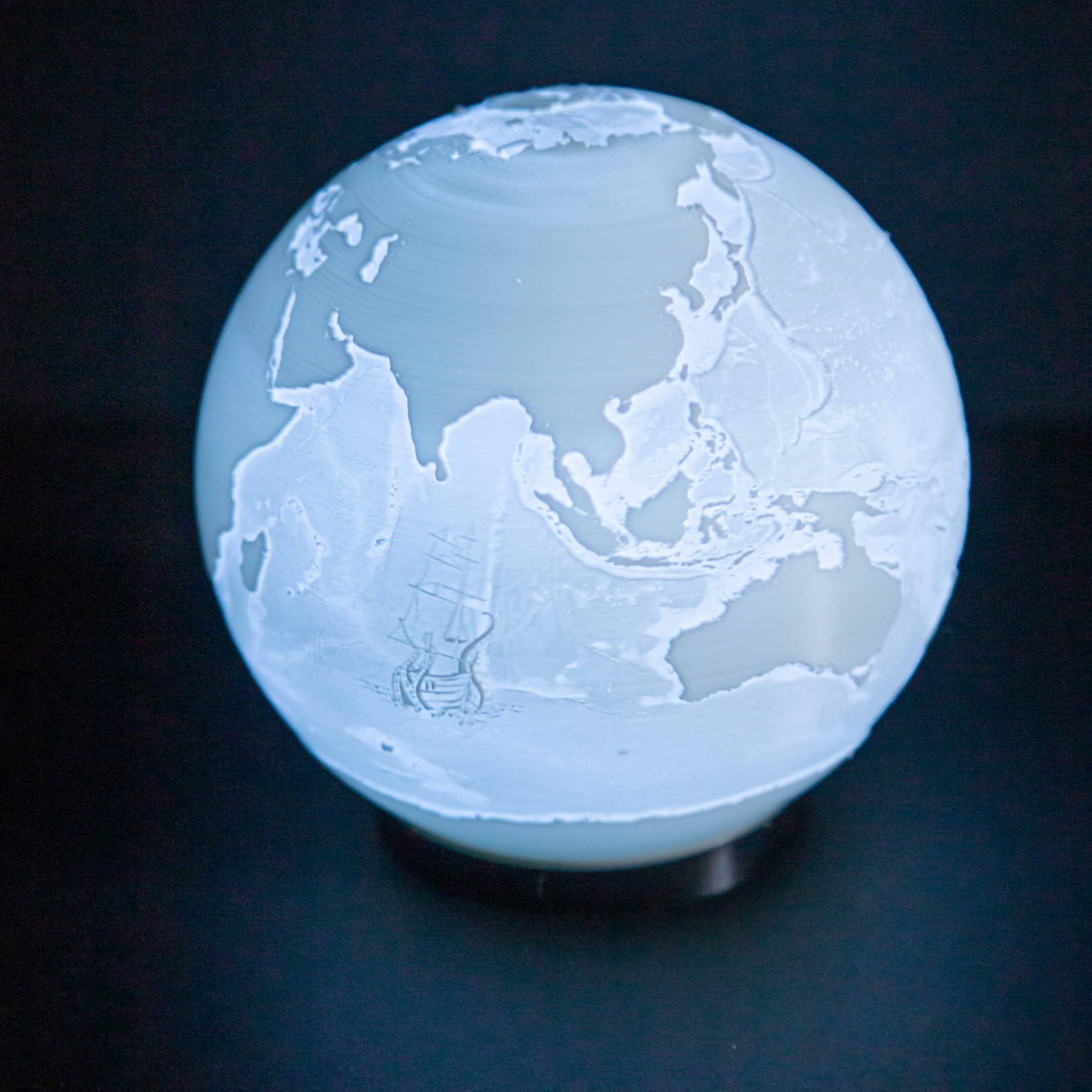 Small RGB Litho Earth Globe Lamp