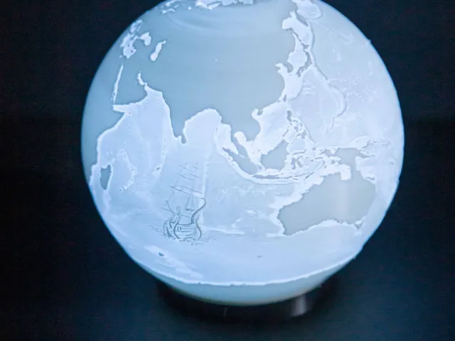 Small RGB Litho Earth Globe Lamp