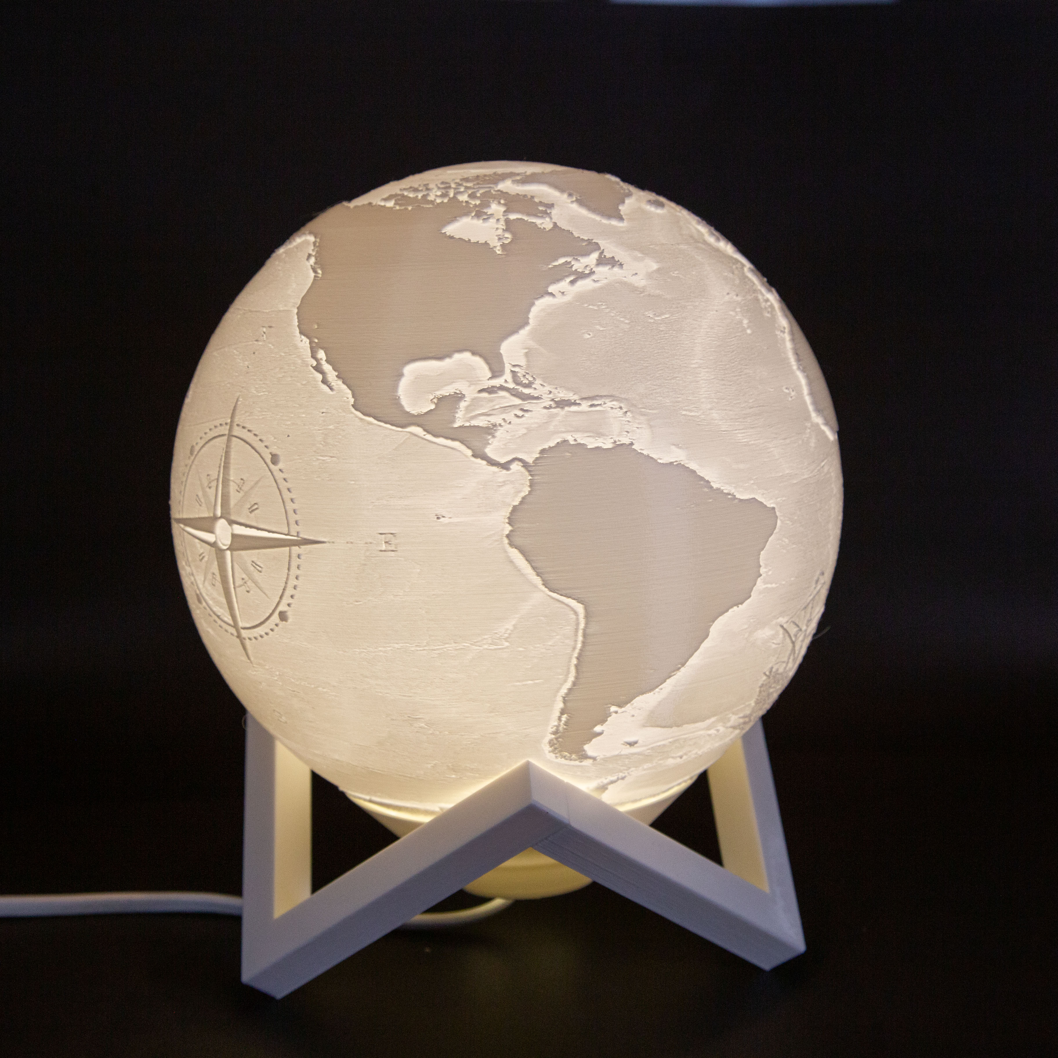 Large earth globe lamp by daniel ryan download free stl model