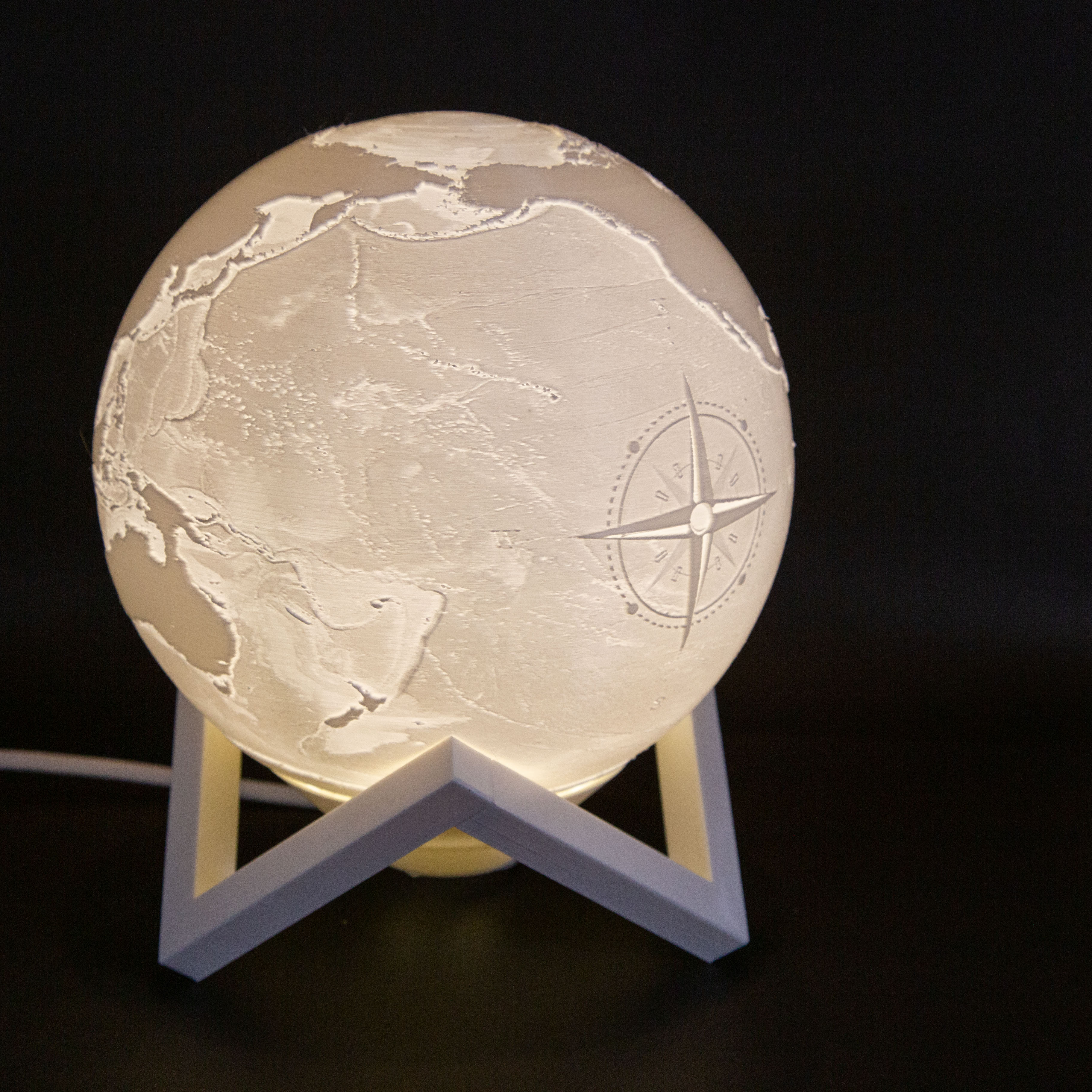 Large Earth Globe Lamp by Daniel Ryan | Download free STL model