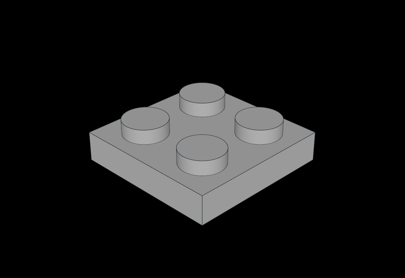 Lego Compatible (3022.dat) Plate 2 x 2