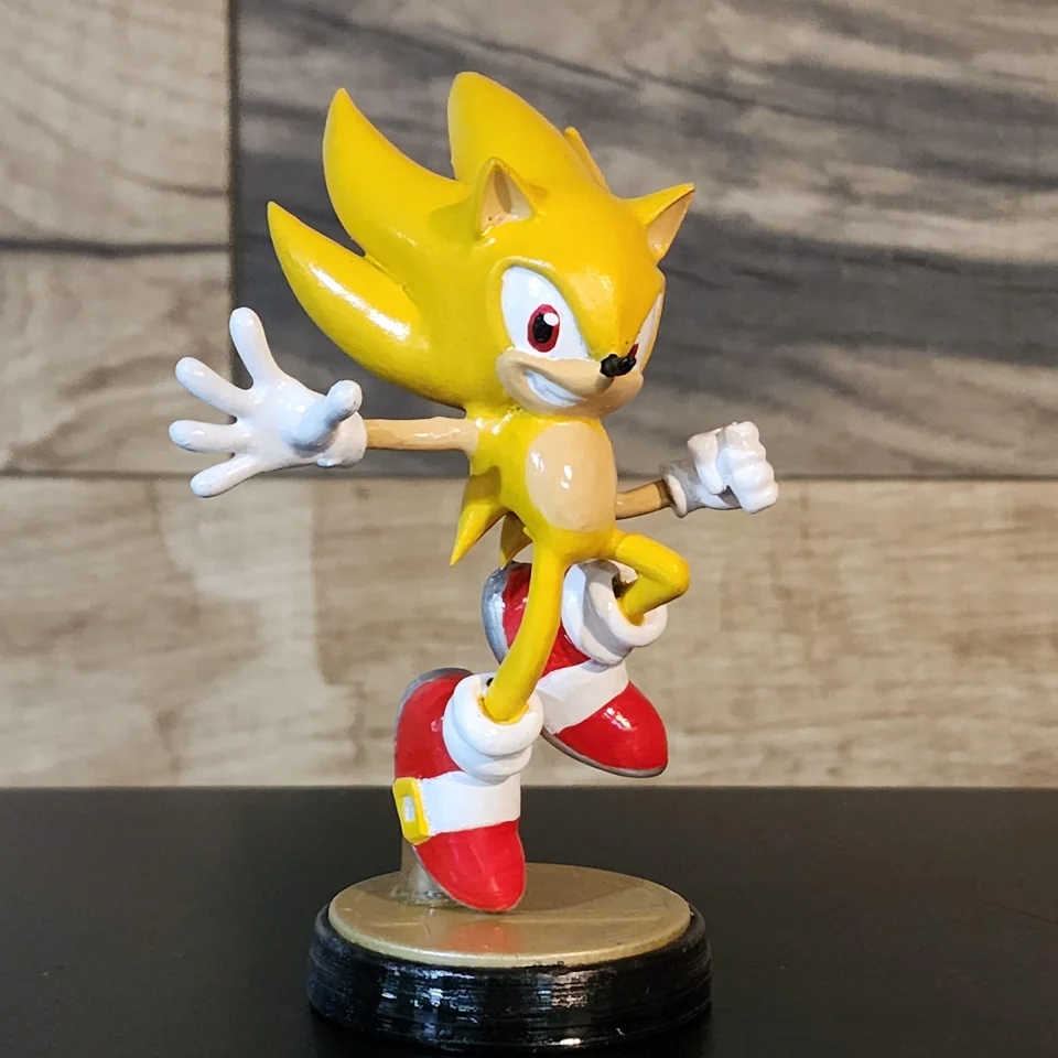 Team Sonic Figurine Set, SSBU Sonic, Tails, Knuckles, & Super Sonic ...