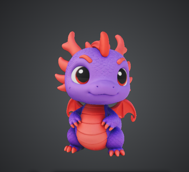 Cute Baby Dragon – Stylised Fantasy Creature