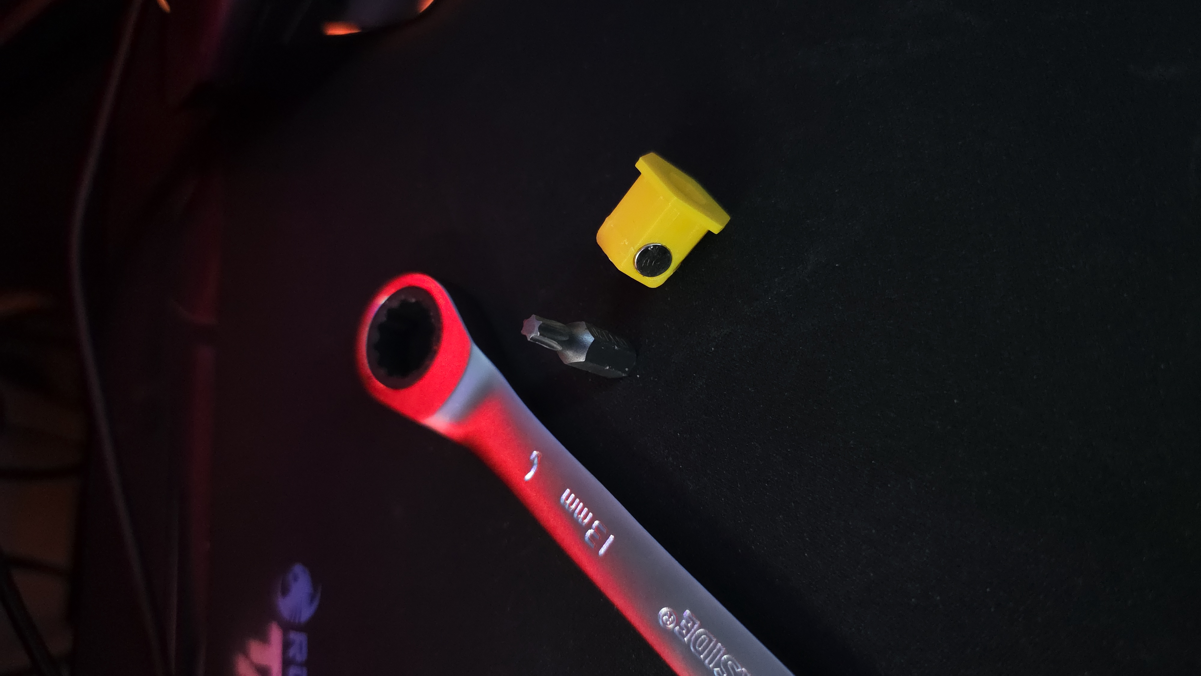 13mm 6-point hex to ¼" hex bit adapter with magnets