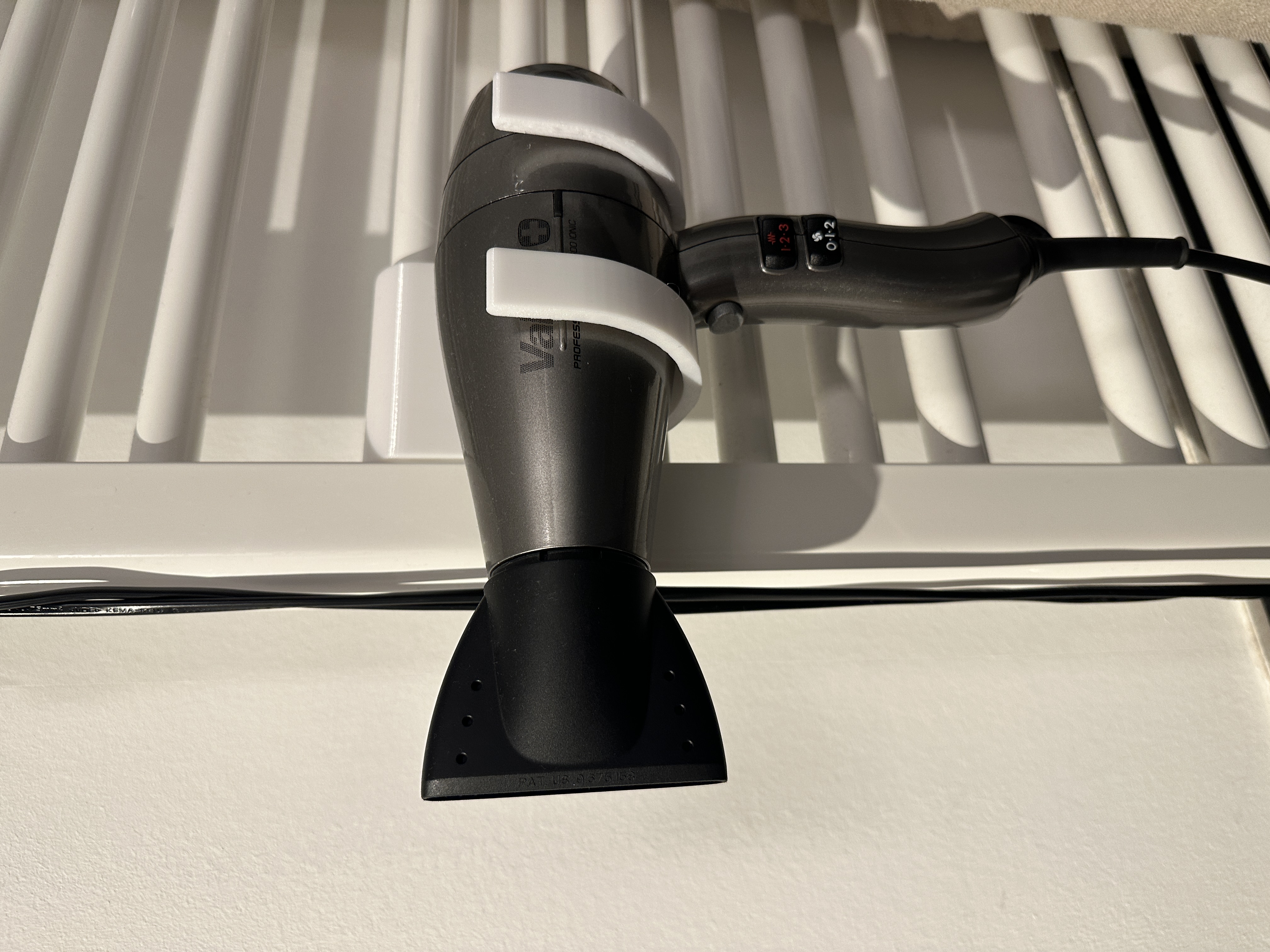 Hair Dryer Holder for 25 mm Towel Radiator